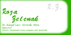 roza zelenak business card