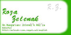 roza zelenak business card